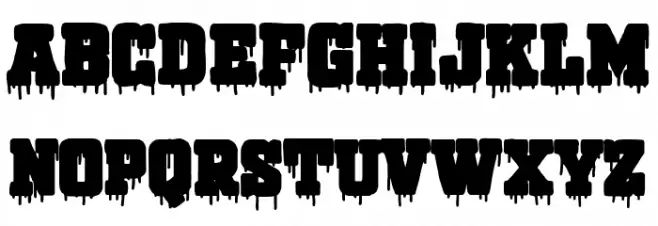 Bloody Lake University Font UPPERCASE