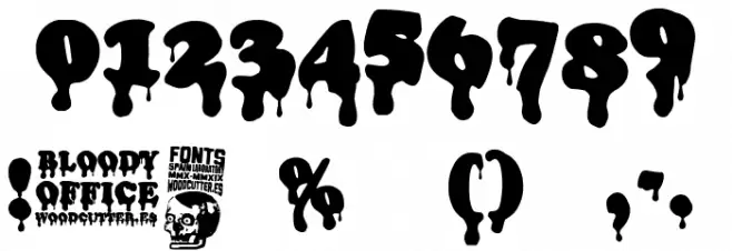 Bloody Office Font OTHER CHARS