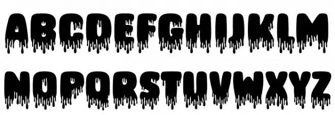 Bloody Scene फ़ॉन्ट अपरकेस