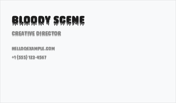 Bloody Scene Business Card