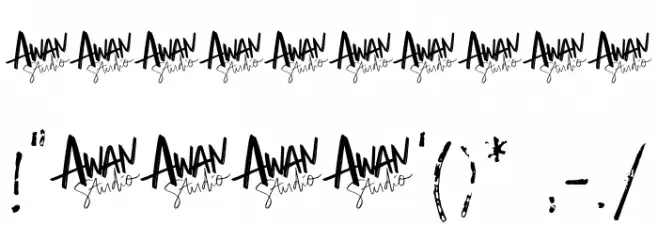 Bloody Script Font OTHER CHARS