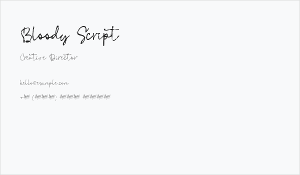 Bloody Script Business Card