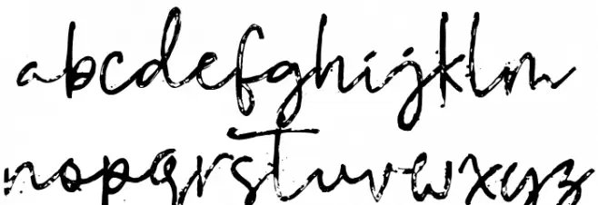 Bloody Script Caratteri MINUSCOLO