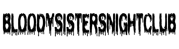 Bloody Sisters Night Club Шрифта