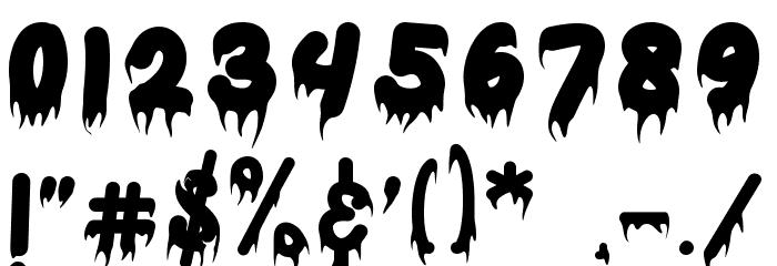 Bloody Spooky Font OTHER CHARS