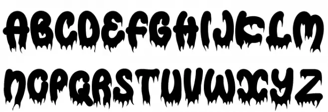Bloody Spooky Font UPPERCASE