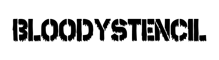 Bloody Stencil  Free Fonts Download