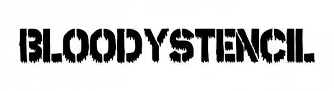 Bloody Stencil Font
