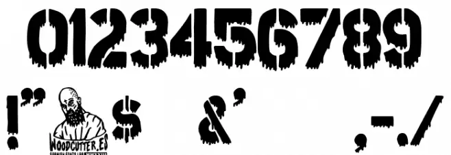 Bloody Stencil Font OTHER CHARS