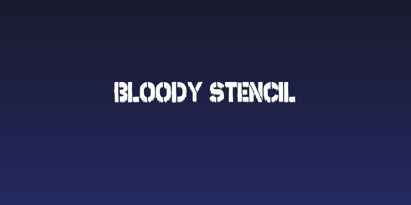 Bloody Stencil Social Header