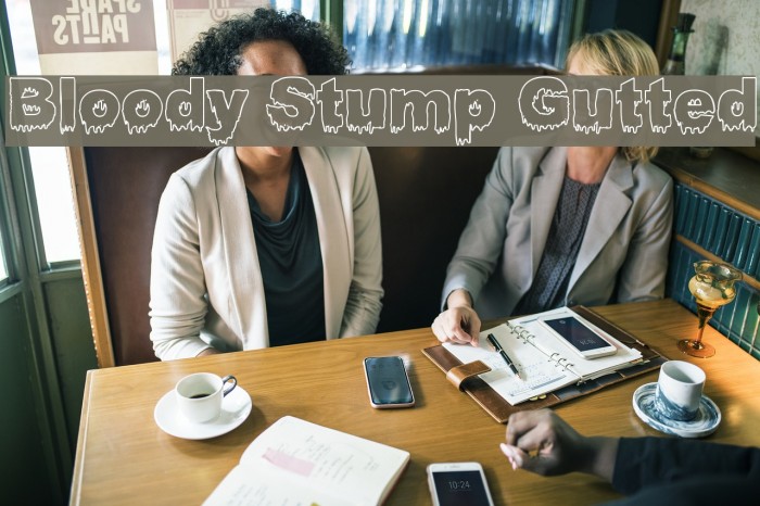 Bloody Stump Gutted Font examples