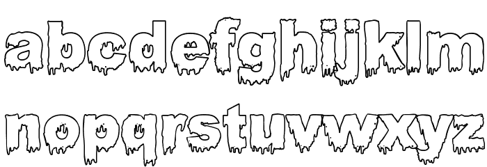Bloody Stump Gutted Font LOWERCASE