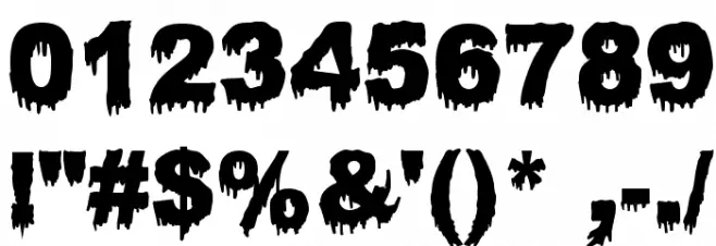 Bloody Stump フォント その他の文字