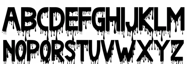 Bloody Terror Шрифта ВЕРХНИЙ