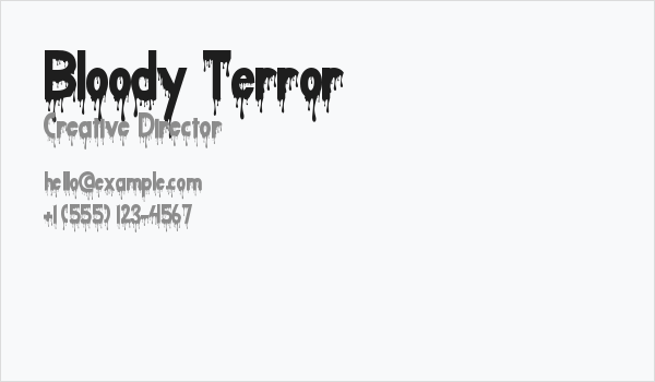Bloody Terror Business Card
