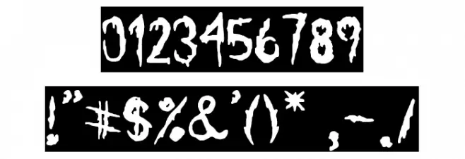 Bloody Winter Font OTHER CHARS