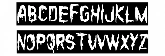 Bloody Winter Schriftart Kleinbuchstaben