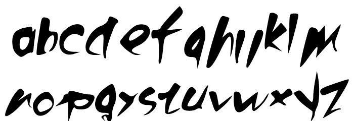 Bloody Font LOWERCASE