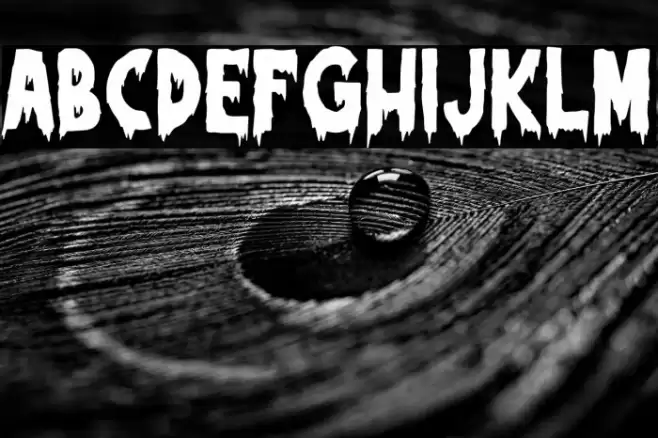 BloodyFrozen-Regular Font examples