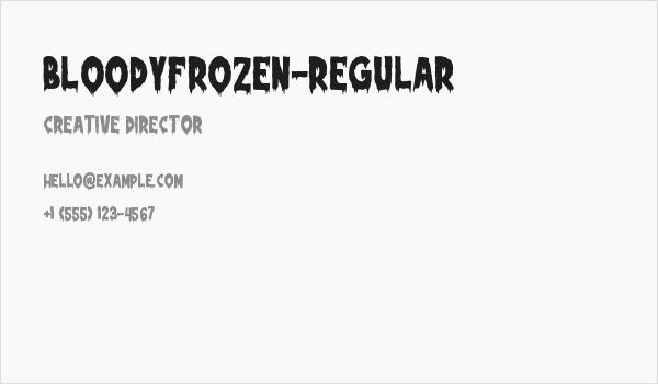 BloodyFrozen-Regular Business Card