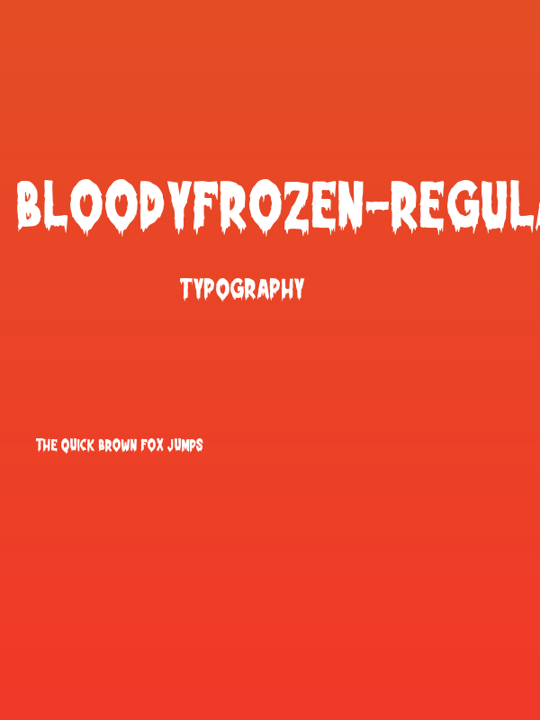 BloodyFrozen-Regular Poster