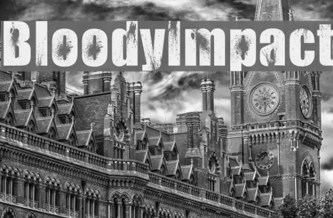 BloodyImpact Font examples