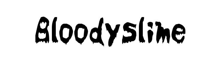 Bloodyslime  フリーフォントのダウンロード