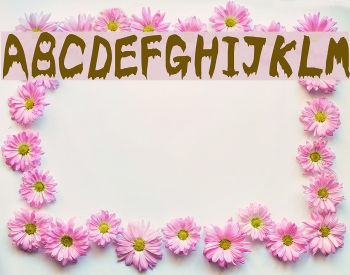 Bloodyslime Font examples