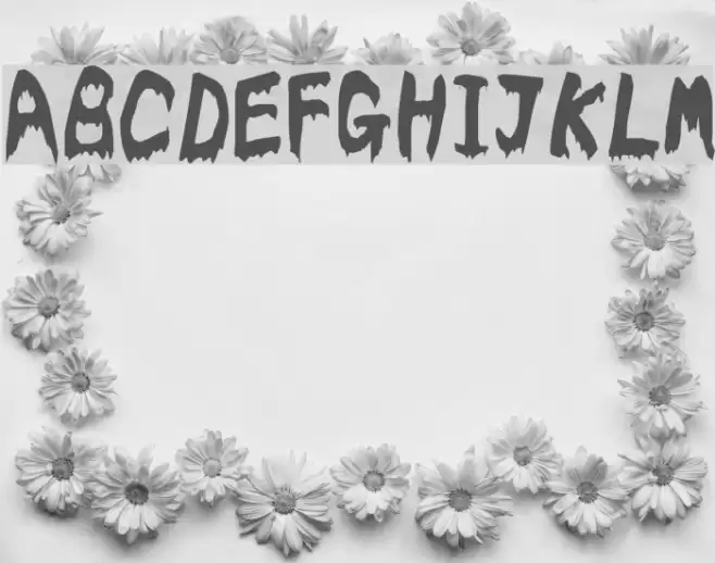 Bloodyslime Font examples