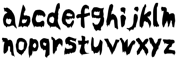 Bloodyslime Font Litere mici
