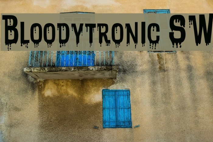 Bloodytronic SW Font examples
