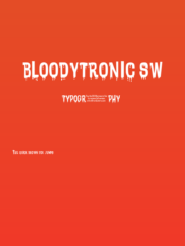 Bloodytronic SW Poster