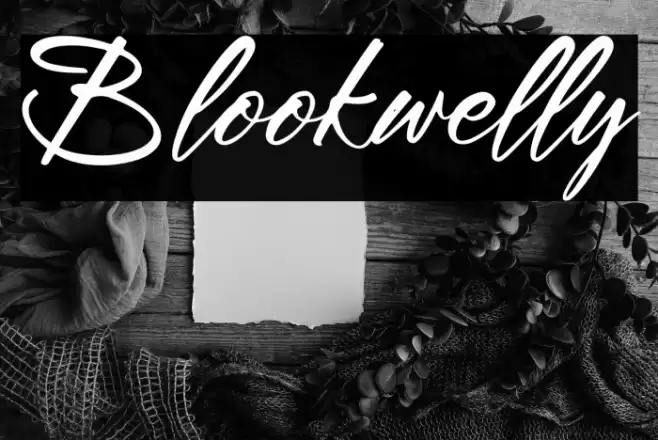 Blookwelly Шрифта examples