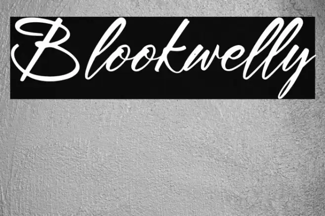 Blookwelly Шрифта examples