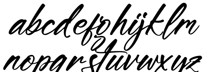 Blookwelly Font LOWERCASE