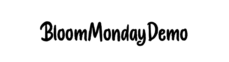 BloomMondayDemo  les polices de caractères gratuit tlcharger