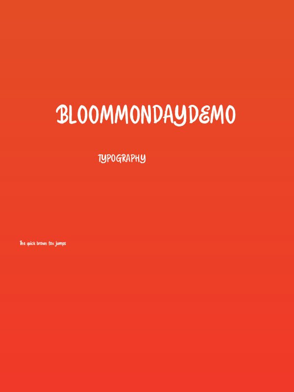 BloomMondayDemo Poster