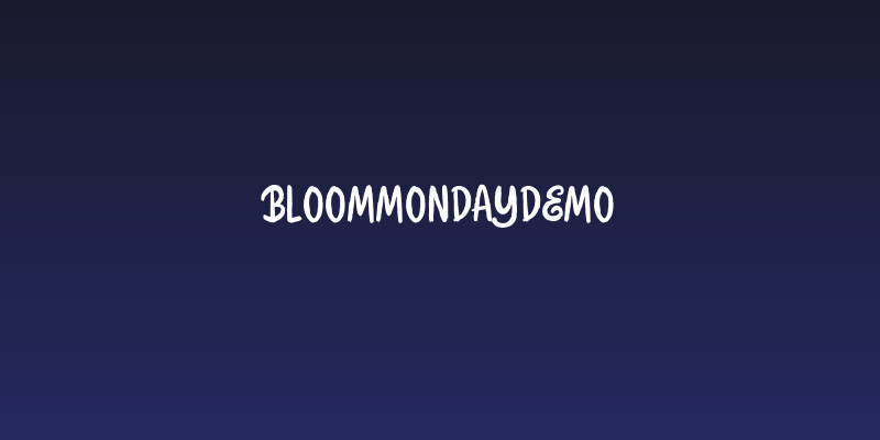 BloomMondayDemo Social Header