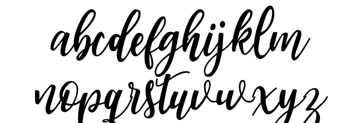Bloomburrys Font LOWERCASE