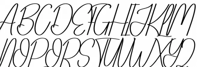 Bloomday Font UPPERCASE