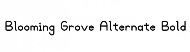 Blooming Grove Alternate Bold 