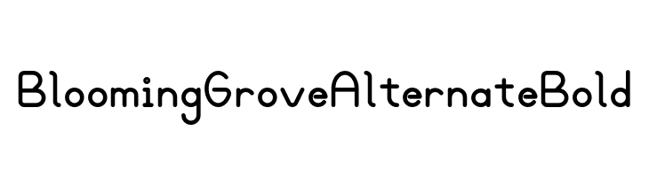 Blooming Grove Alternate Bold  Free Fonts Download