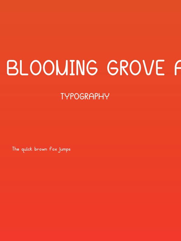 Blooming Grove Alternate Bold Poster