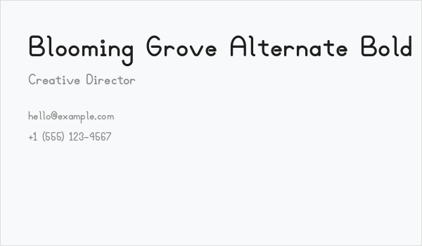 Blooming Grove Alternate Bold Business Card