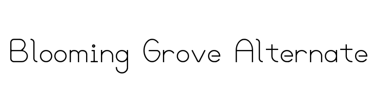 Blooming Grove Alternate Font