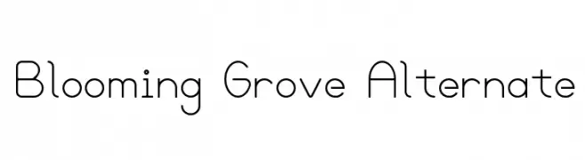 Blooming Grove Alternate  Descarca Fonturi Gratis