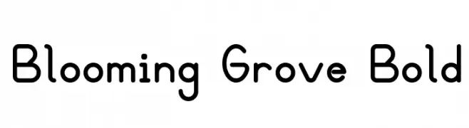 Blooming Grove Bold  font caratteri gratis
