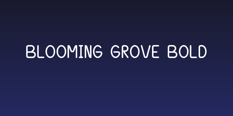 Blooming Grove Bold Social Header