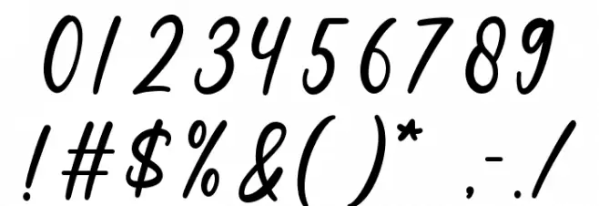 Blooming Font OTHER CHARS