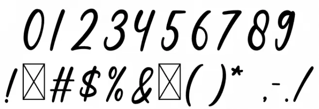 Blooming Font OTHER CHARS